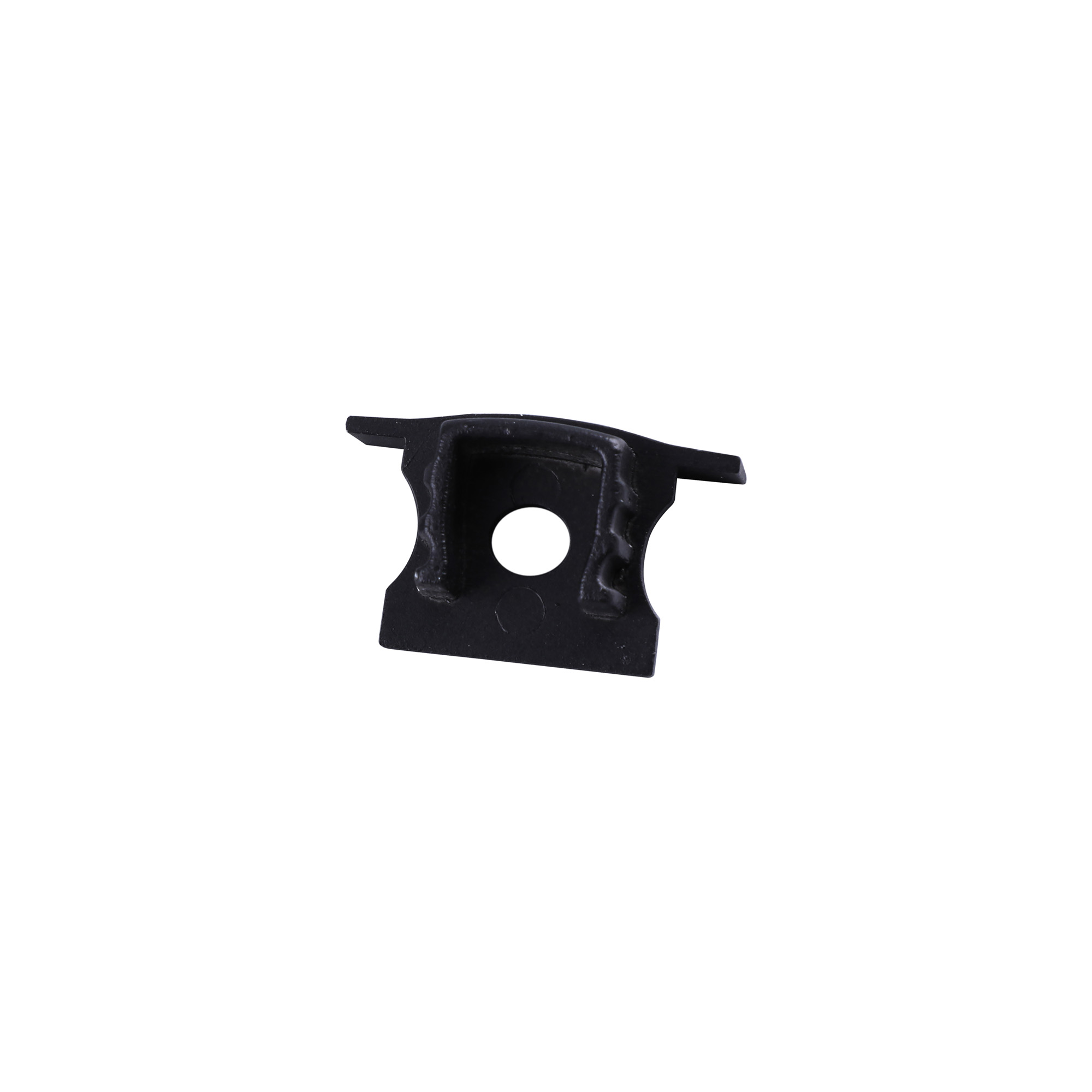 Tiras 17.3 x 15.3mm Black Recessed Profile End Cap With Hole (1pc) for M7408
